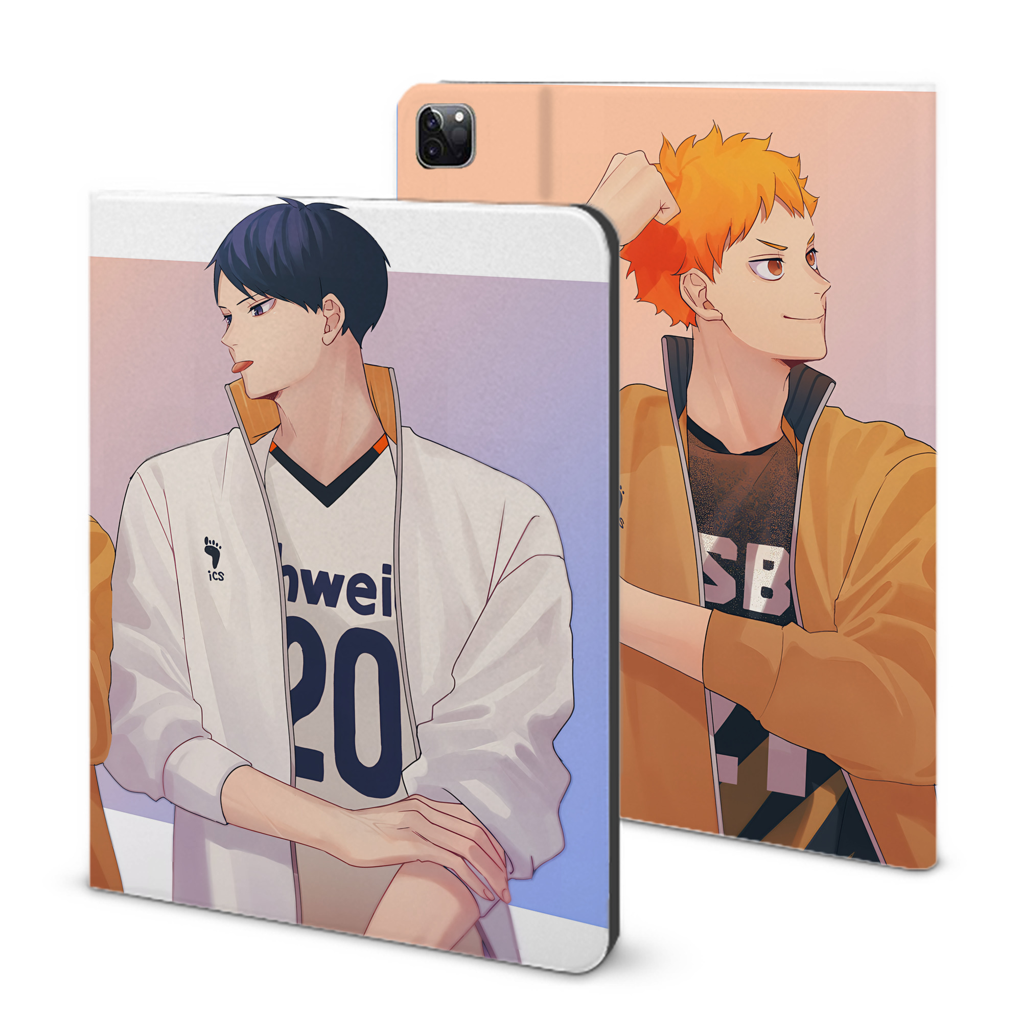 （画像用） ハイキュー!! Haikyu!! IPad ケース ブック型 PUレザー TPU 耐衝撃 軽量 薄型 ペン収納なし 全面保護 IPad 各モデル対応